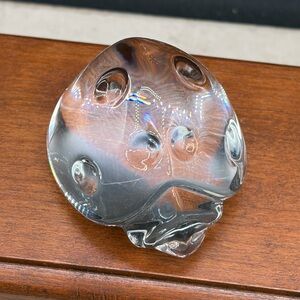 Rare Vintage 1999 Steuben Crystal Hand Cooler LADYBUG #5538 Taf Label Schaefer